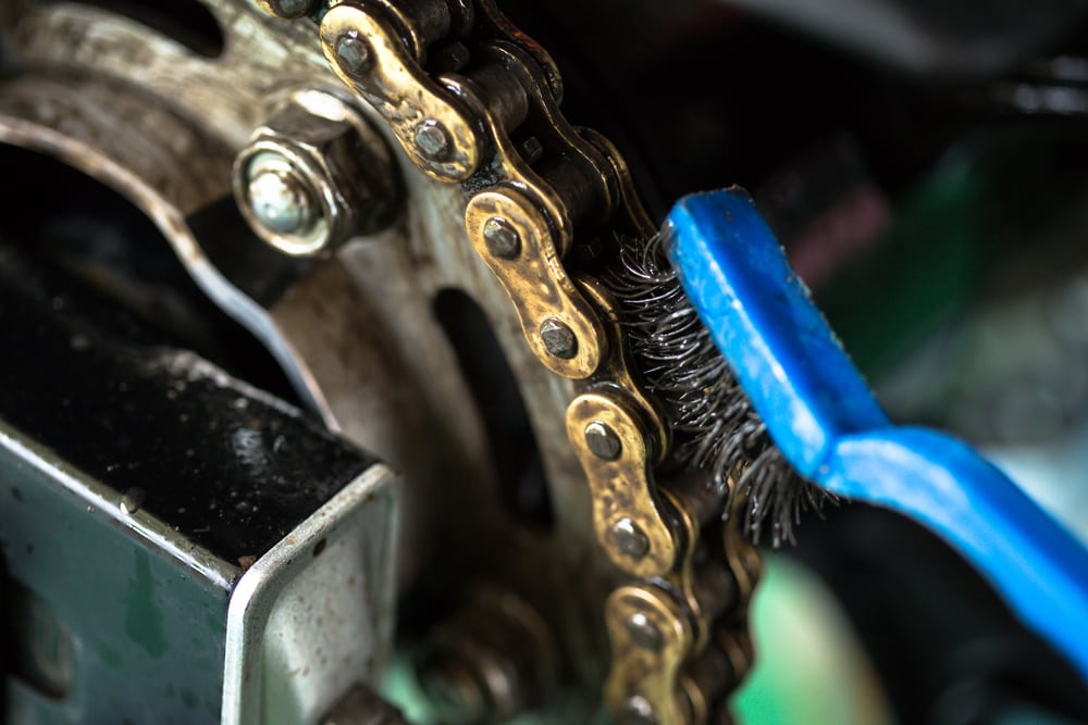 Use your old toothbrush when cleaning the chain and bearings. 