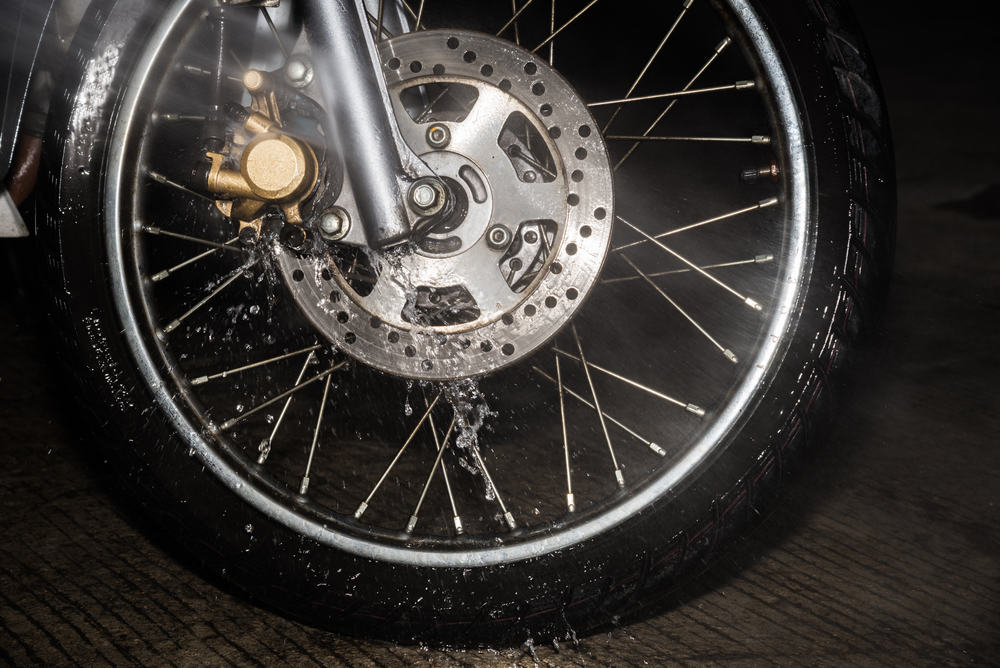 If possible, do not pressure wash the laced wheels if the dirt is not that extreme. 